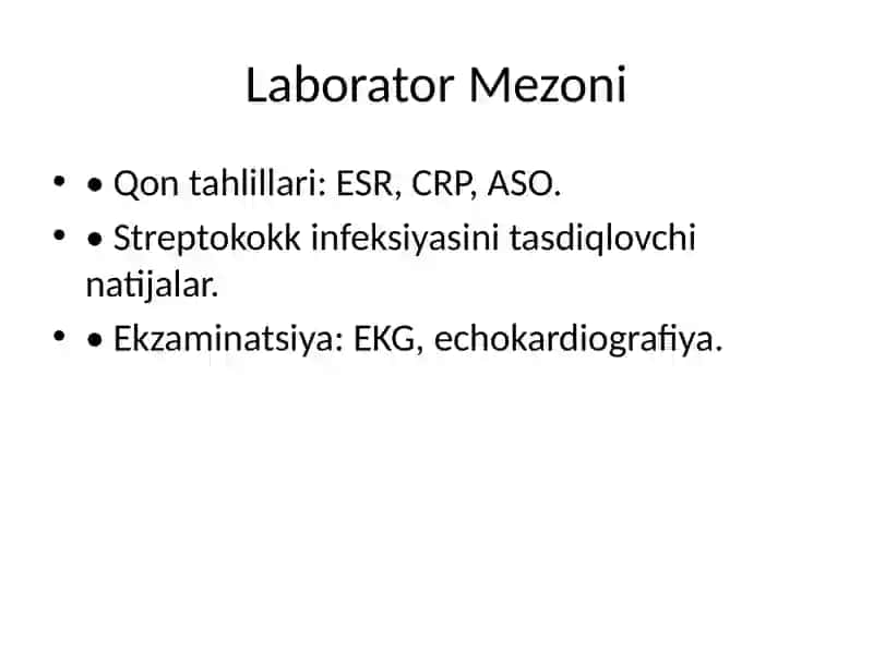 O'tkir Revmatik Isitma va Infeksion Endokardit 3