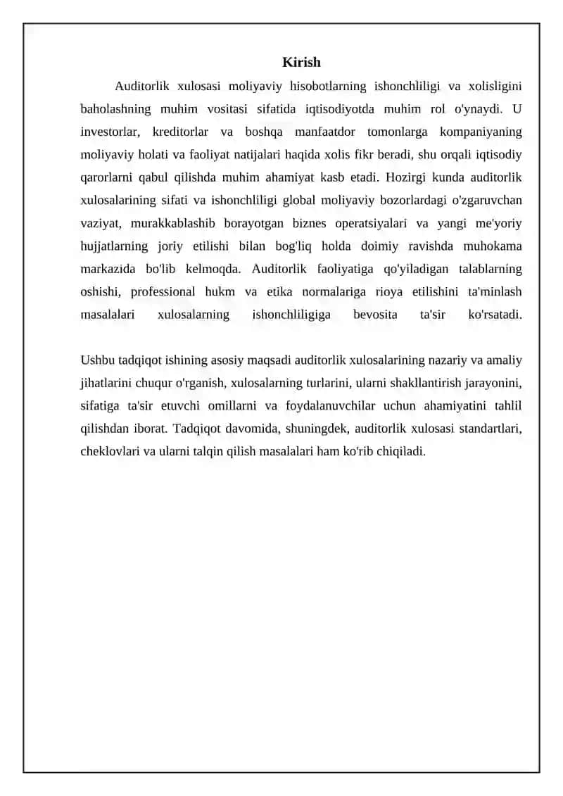Auditorlik xulosasi va uning turlari 3