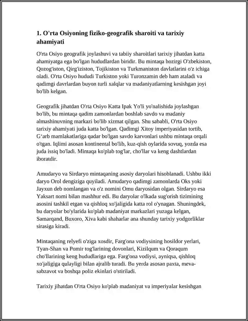 ÔRTA OSIYO TARIXIY GEOGRIFAYASI 3