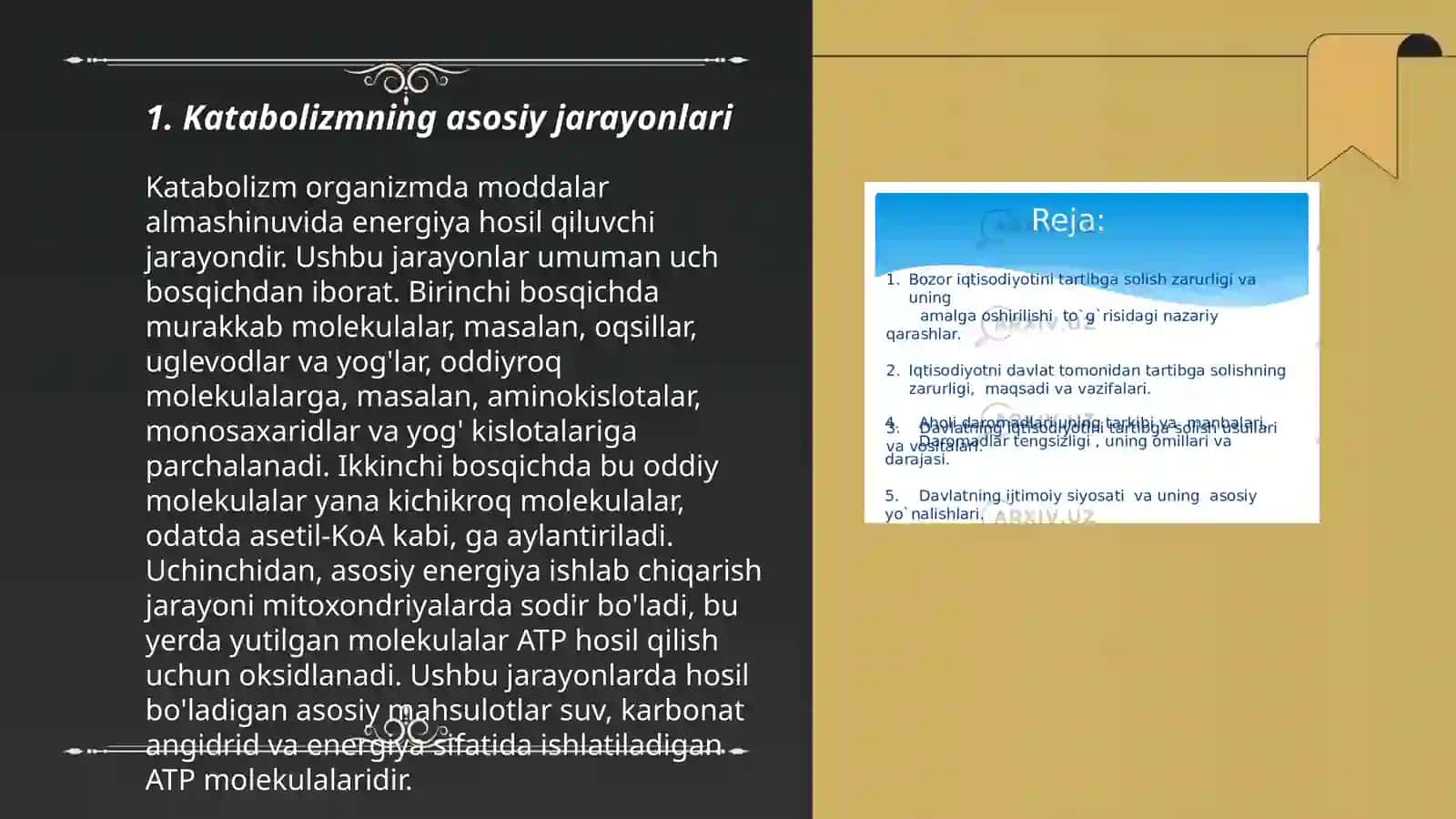 Katabolizmning asosiy jarayonlari 3