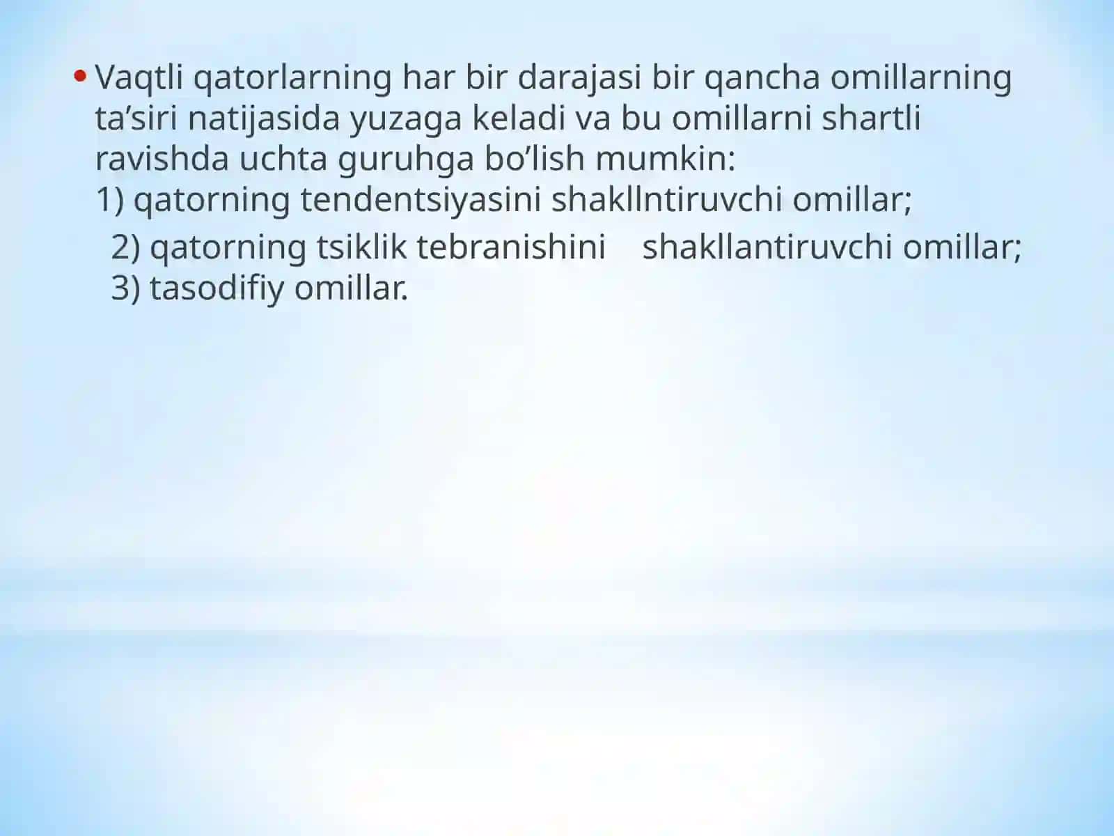 Vaqtli qatorlar 3