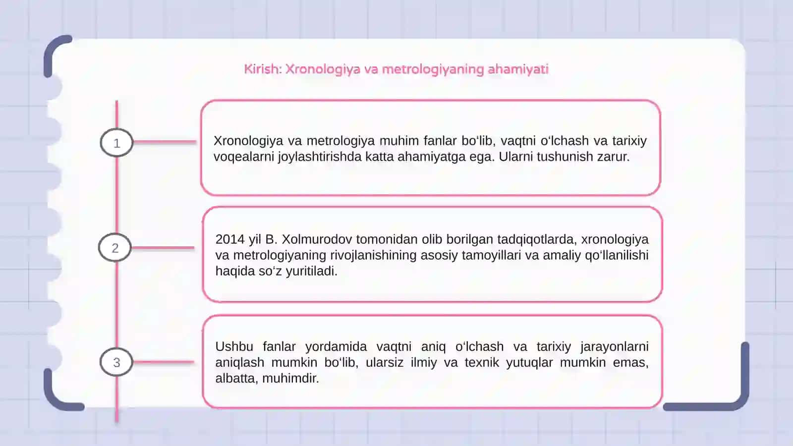 Xronologiya va metrologiya 2014 B. Xolmurodov 3
