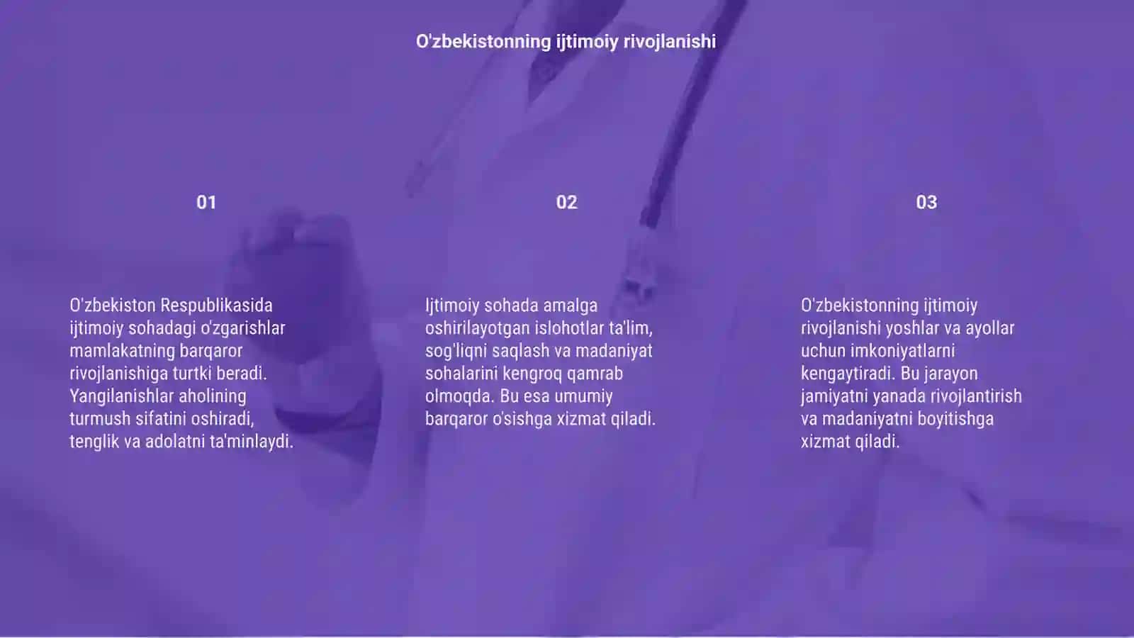 O'zbekiston Respublikasida ijtimoiy sohadagi o'zgarishlar 3