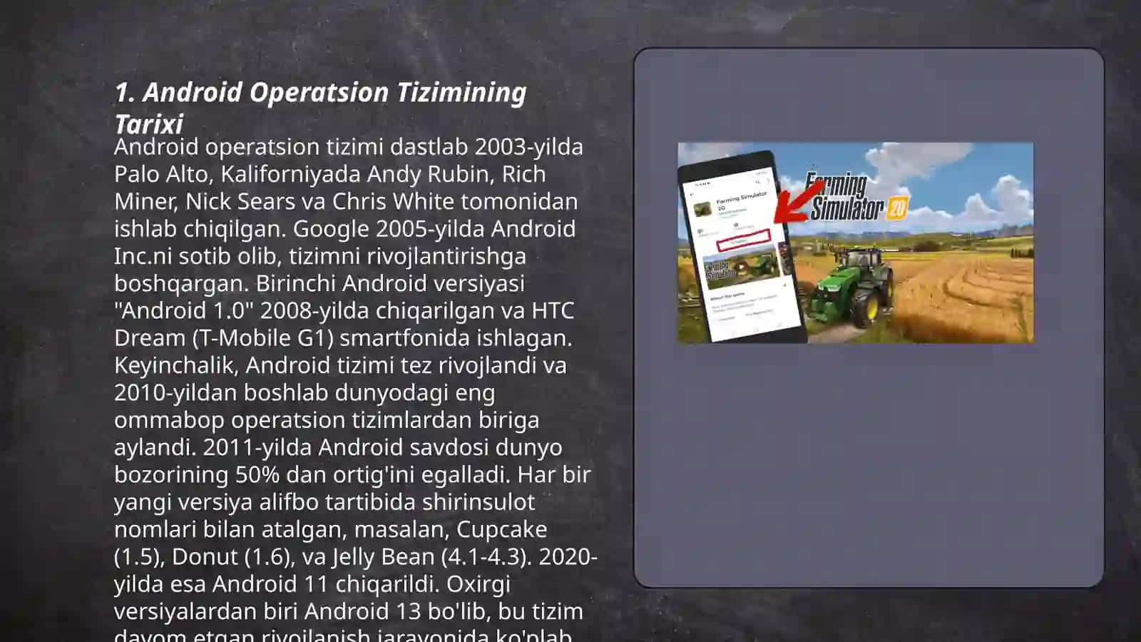 Android mobil operatsion tizimi 3