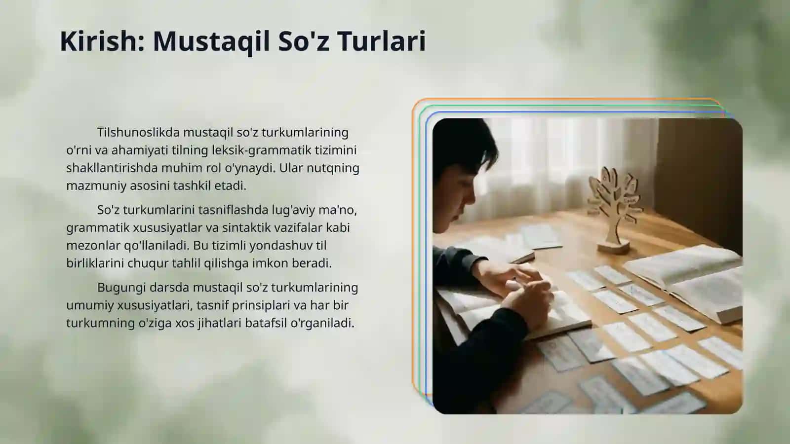 Mustaqil so'z turkumlar 3