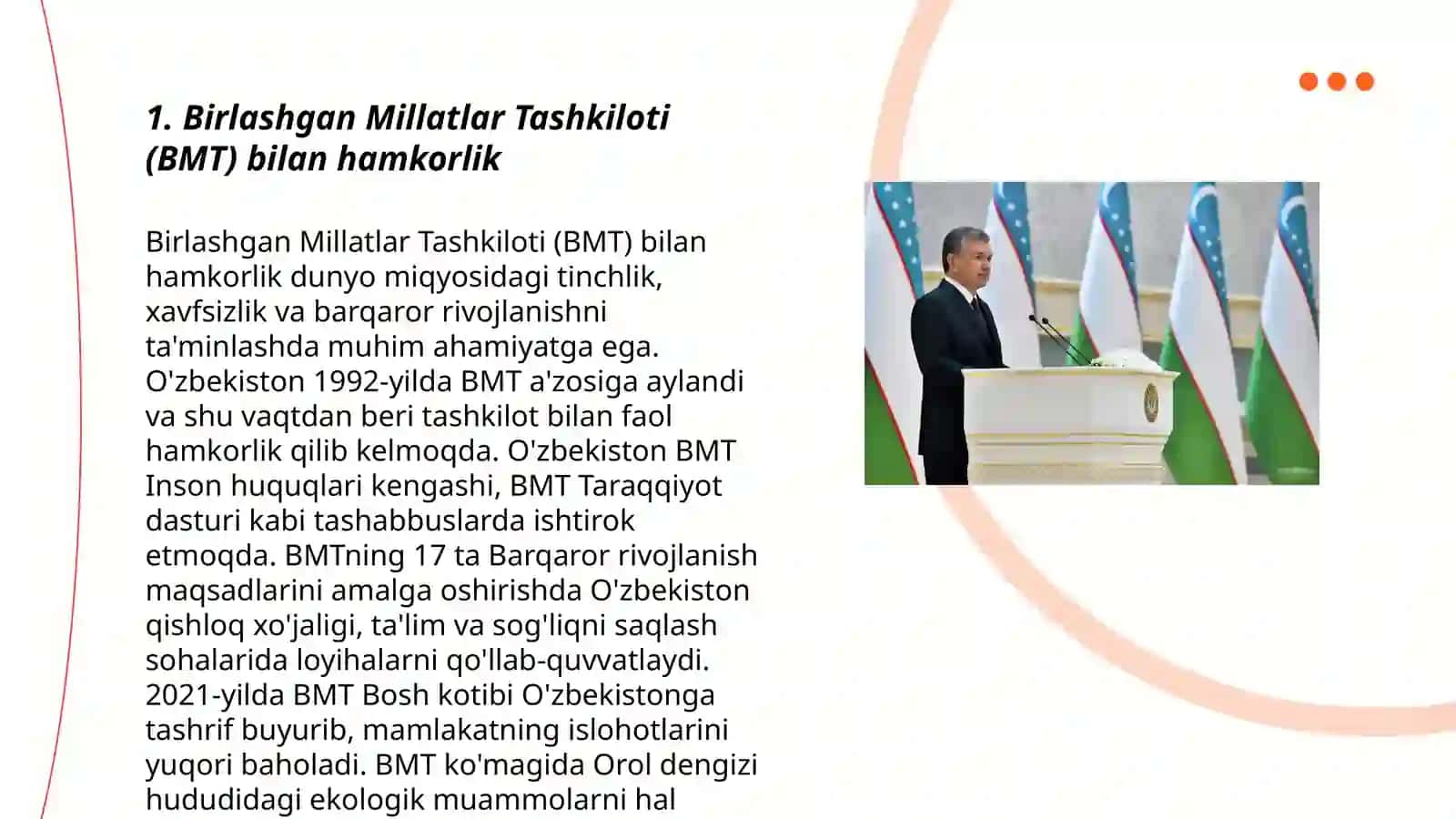 Õzbekistondagi xalqaro tashkilotlar bilan hamkorlik aloqalari 3