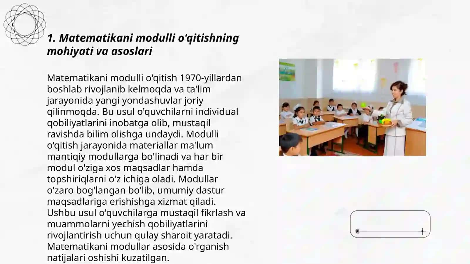 Matematikani modulli o'qitish texnologiyasi 3