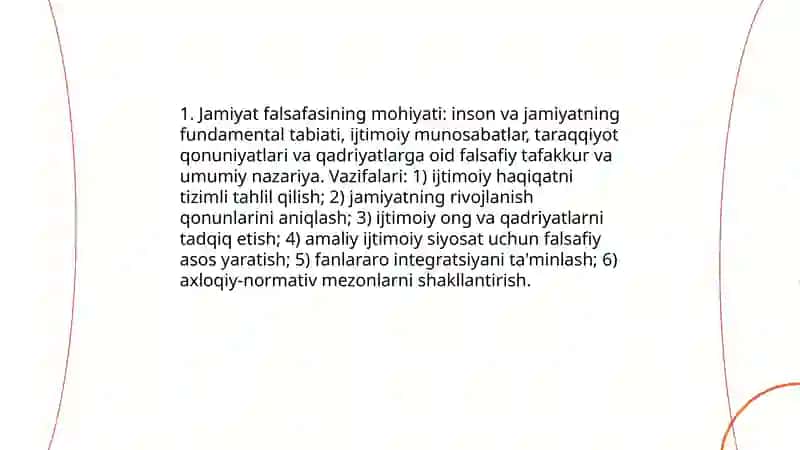 Jamiyat falsafasi 3