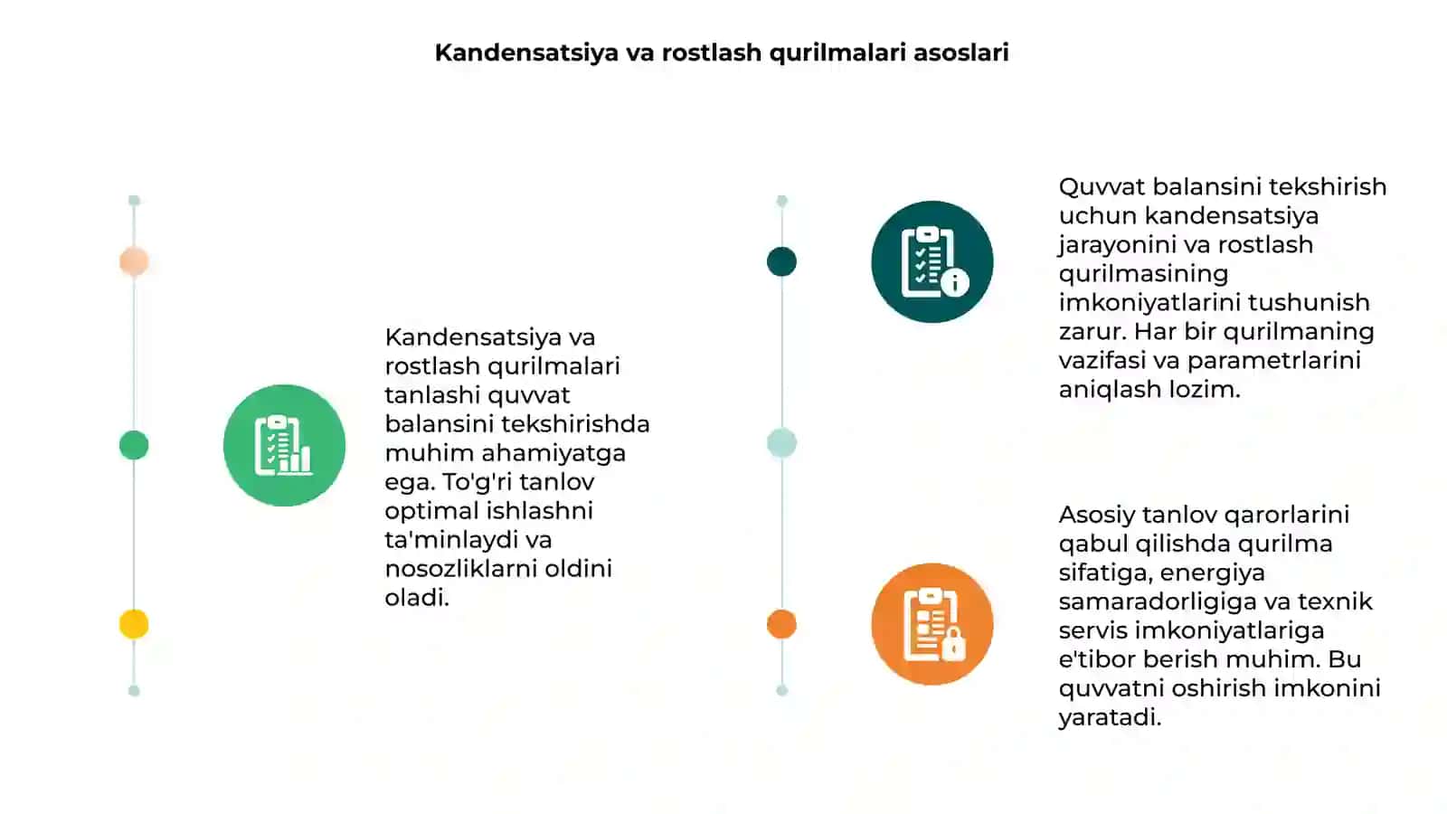Kandensatsiya va rostlash qurilmalari tanlash 3