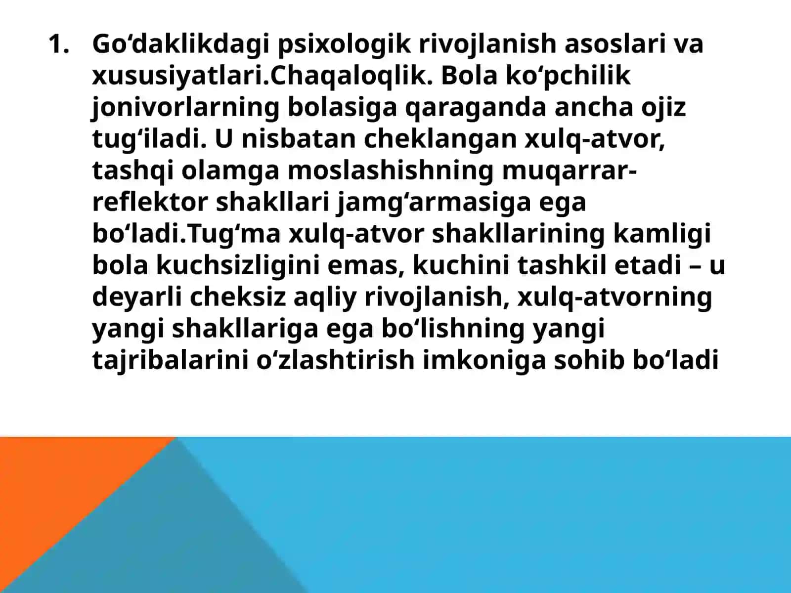 YOSH DAVRLARI VA PEDAGOGIKPSIXOLOGIYA 3