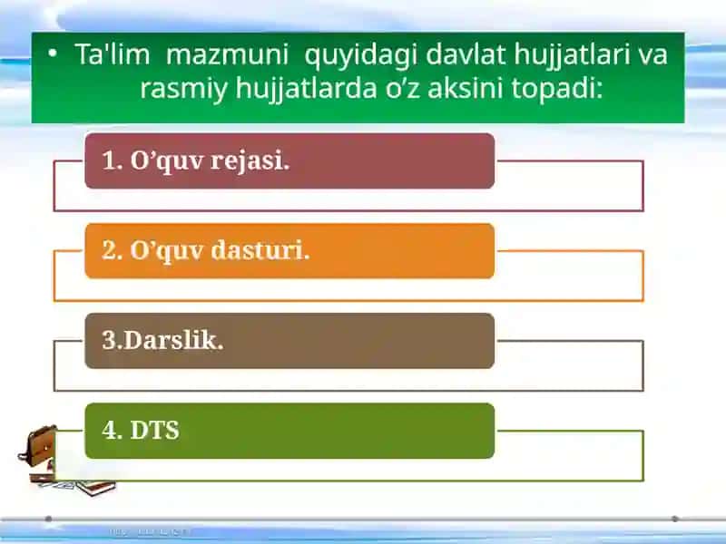 Ta’lim mazmuni 3
