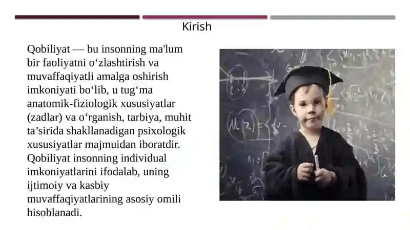 Qobiliyat individual xususiyat sifatida 3