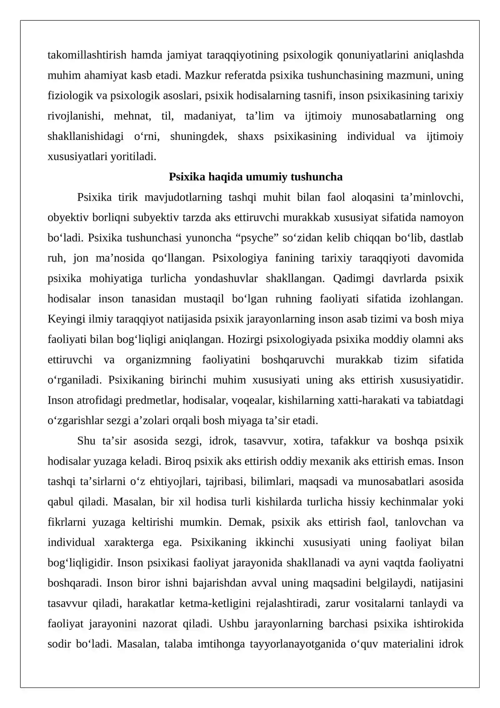 Psixika haqida umumiy tushuncha 3