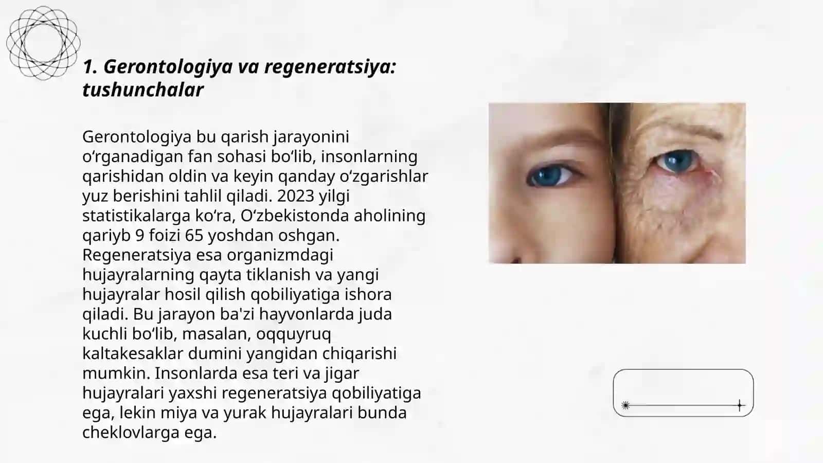 Gerantologiya.Regeneratsiya 3