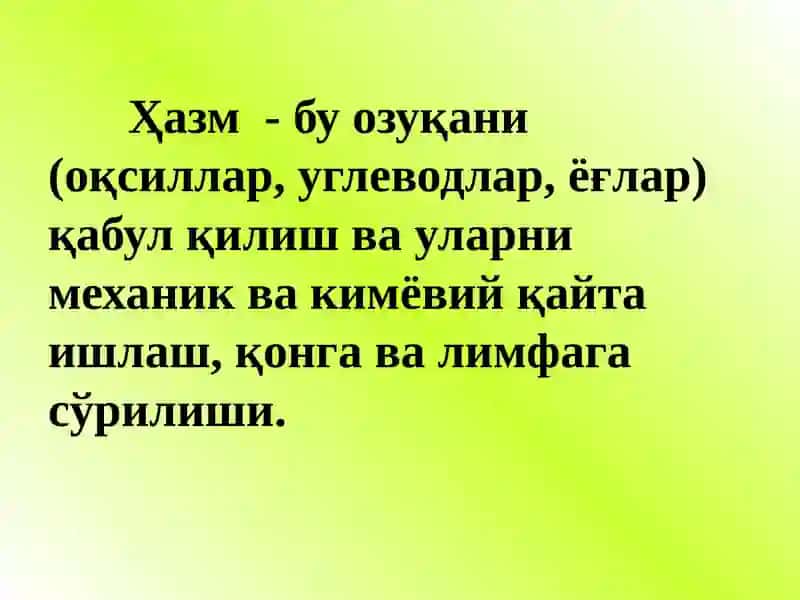 Ҳазм тизими физиологияси 3