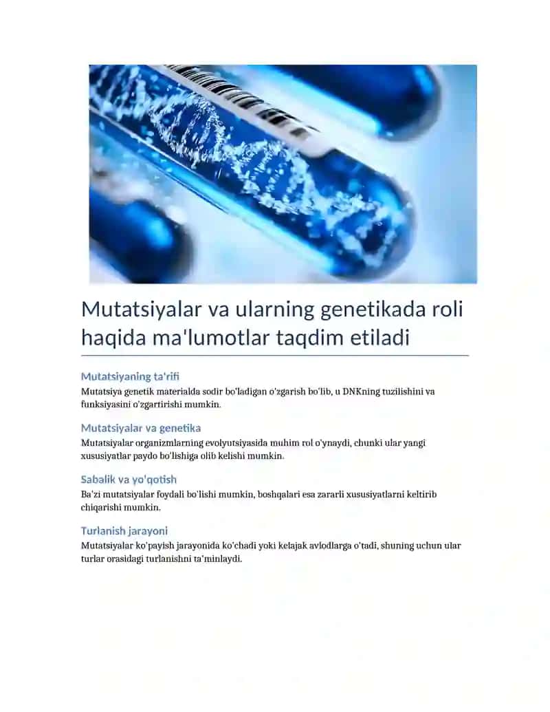 Genetika asoslari haqida ma'lumotlar 3
