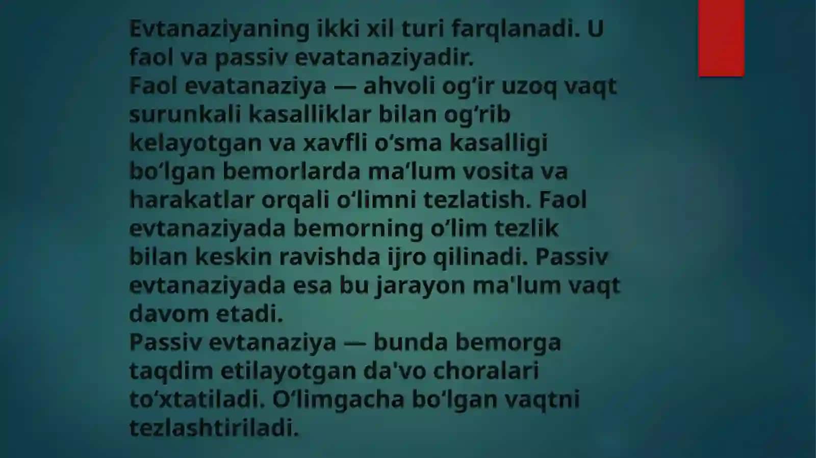 Evtanaziya muammolari 3