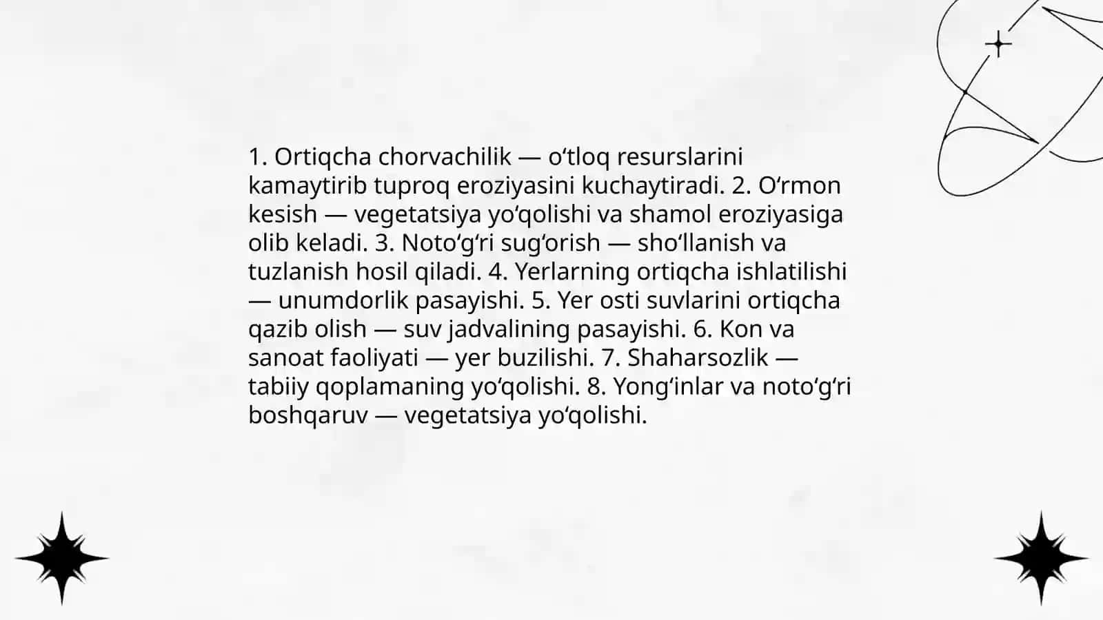 Cho'llanish va inson faoliyati 3
