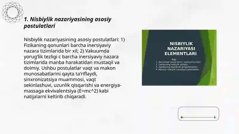 Nisbiylik nazariyasi 3