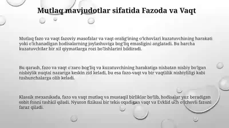 Mutlaq Fazo va Vaqt 3