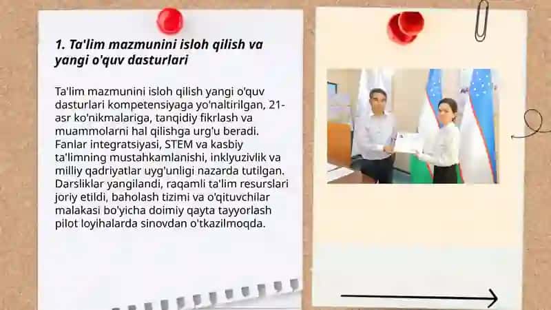 Ta'lim mazmunini isloh qilish va yangi o'quv dasturlari 3