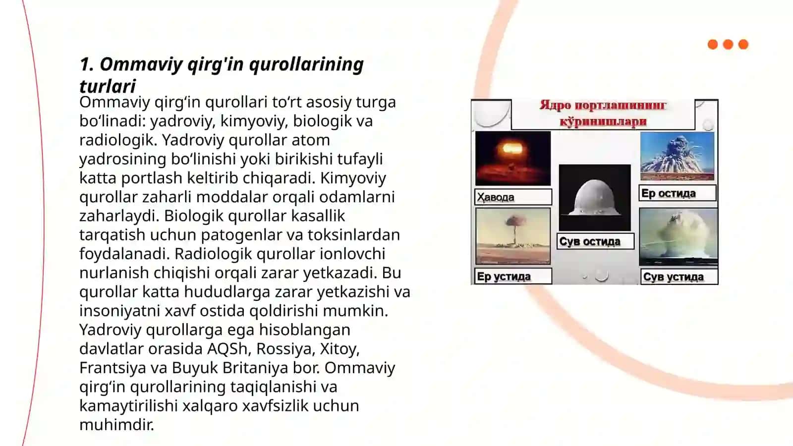Ommaviy qirg'in qurollaridan himoyalash 3