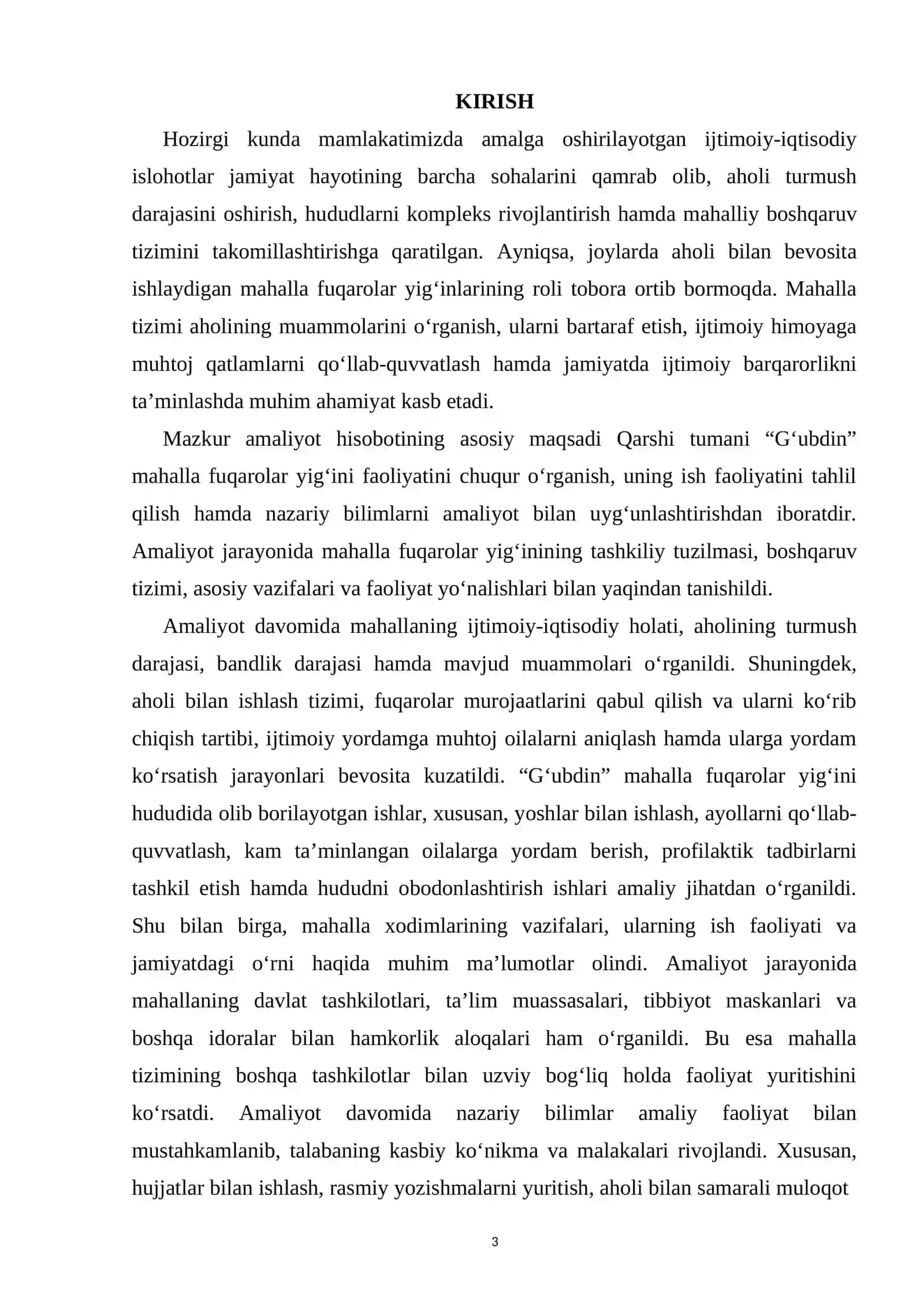 Mahallada MALAKAVIY AMALIYOT BO‘YICHA HISOBOTI 3