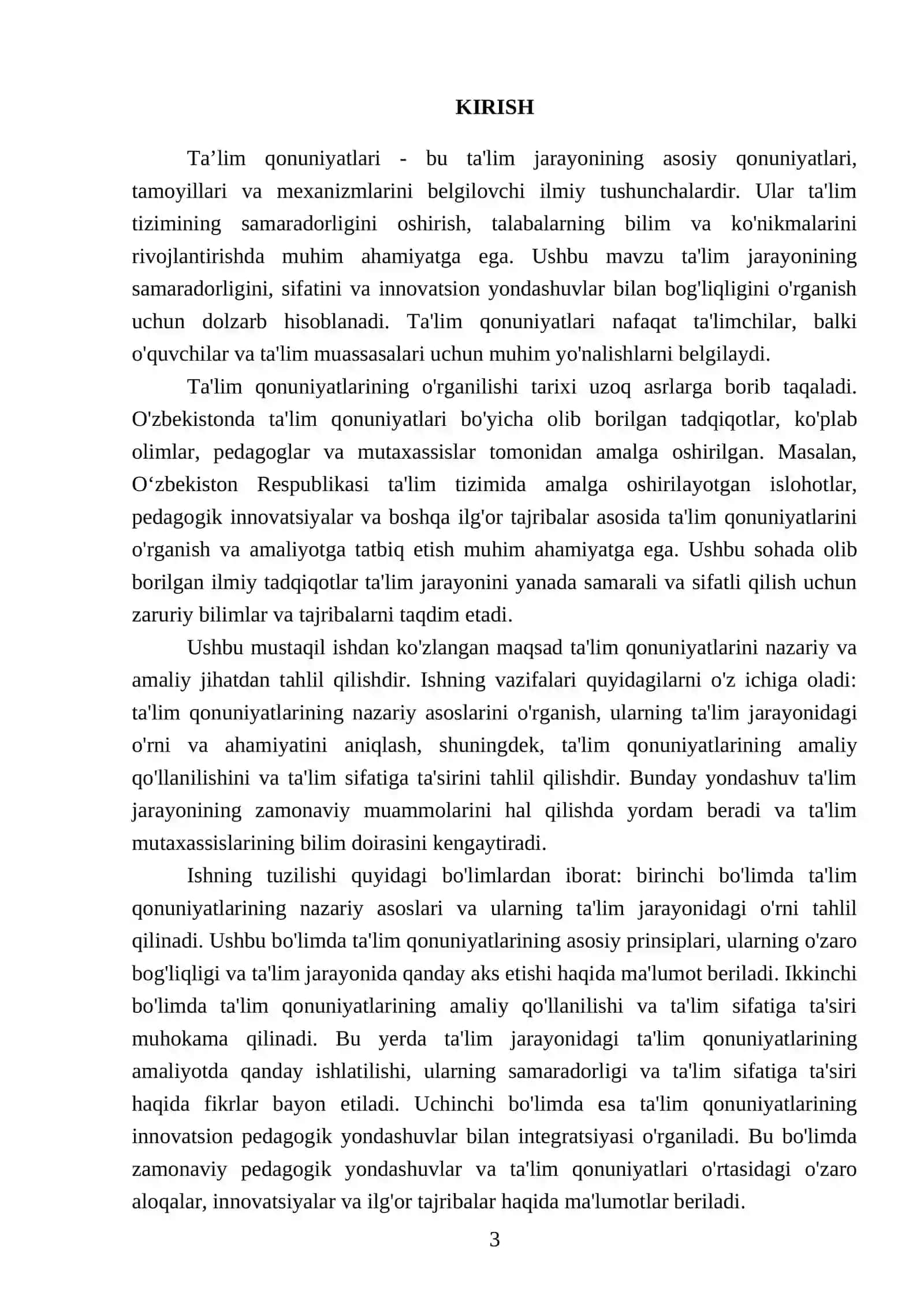 Ta'lim qonuniyatlari 3