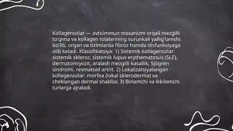 Kollagenozlar, patogenezi va tashxisi 3