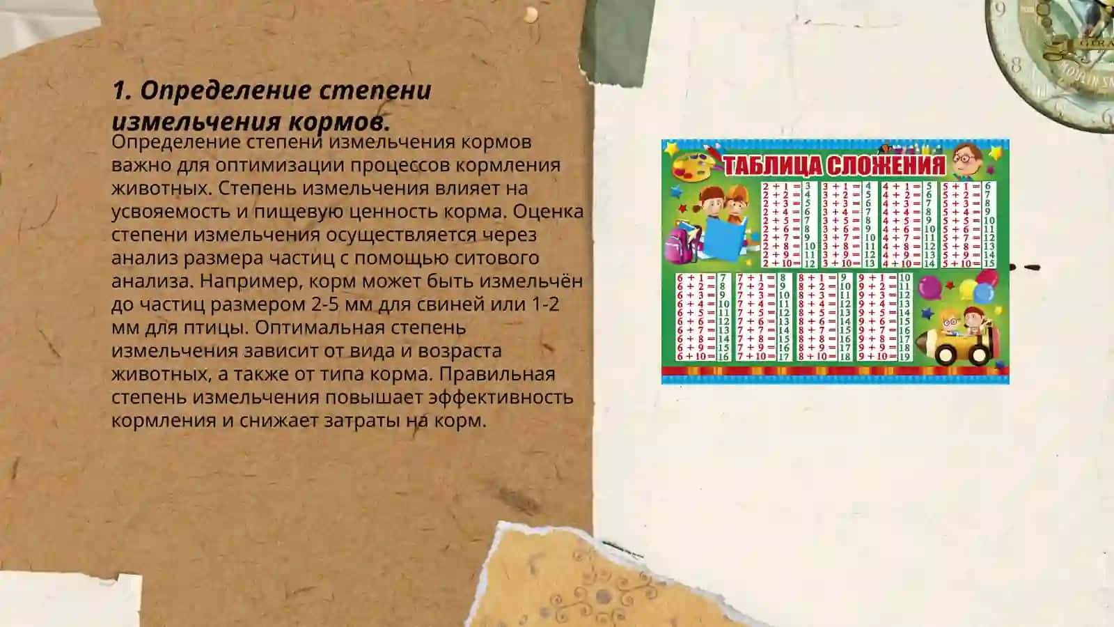 Определение степени измельчения кормов 3