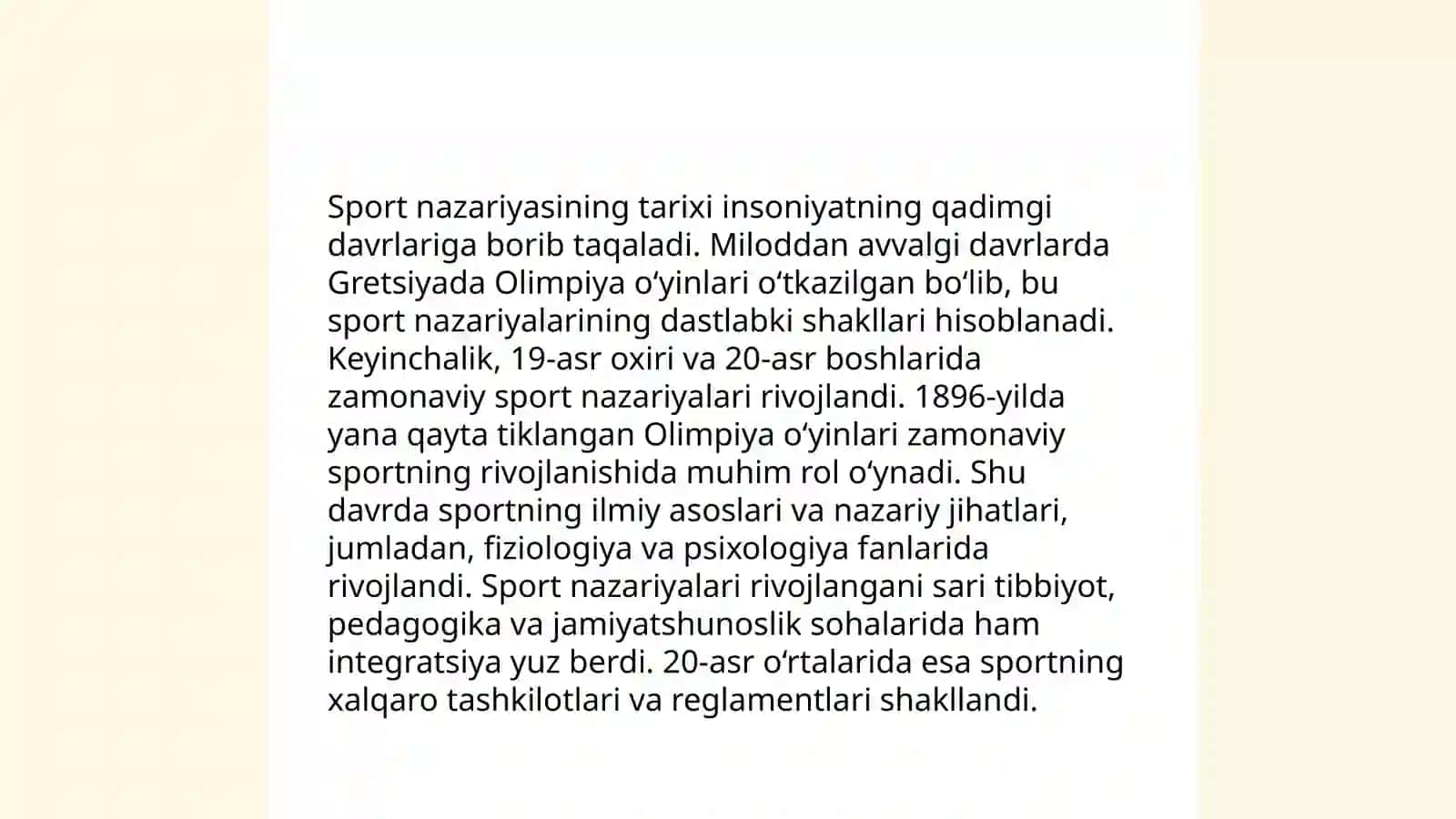 Sport nazariyasi predmiti xususiyatlari 3
