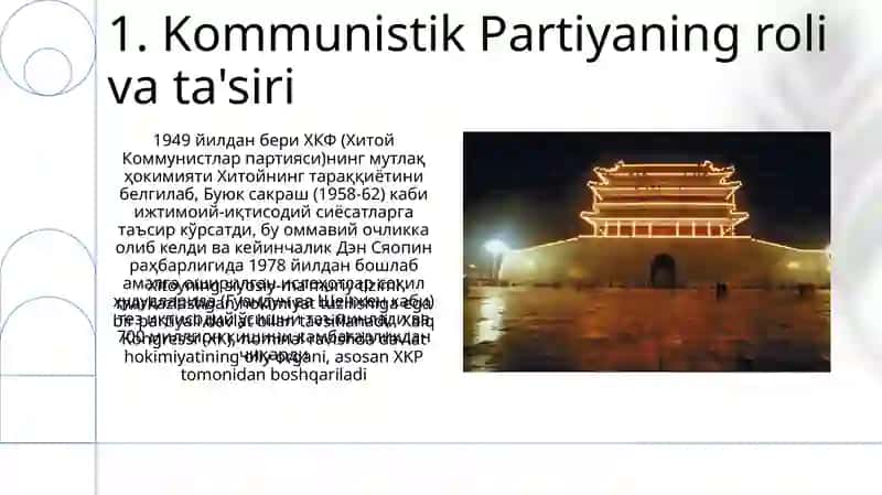 Xitoy Xalq respublikasining siyosiy ijtimoiy rivojlanish omillari va siyosiy mamuriy tuzulishi 3