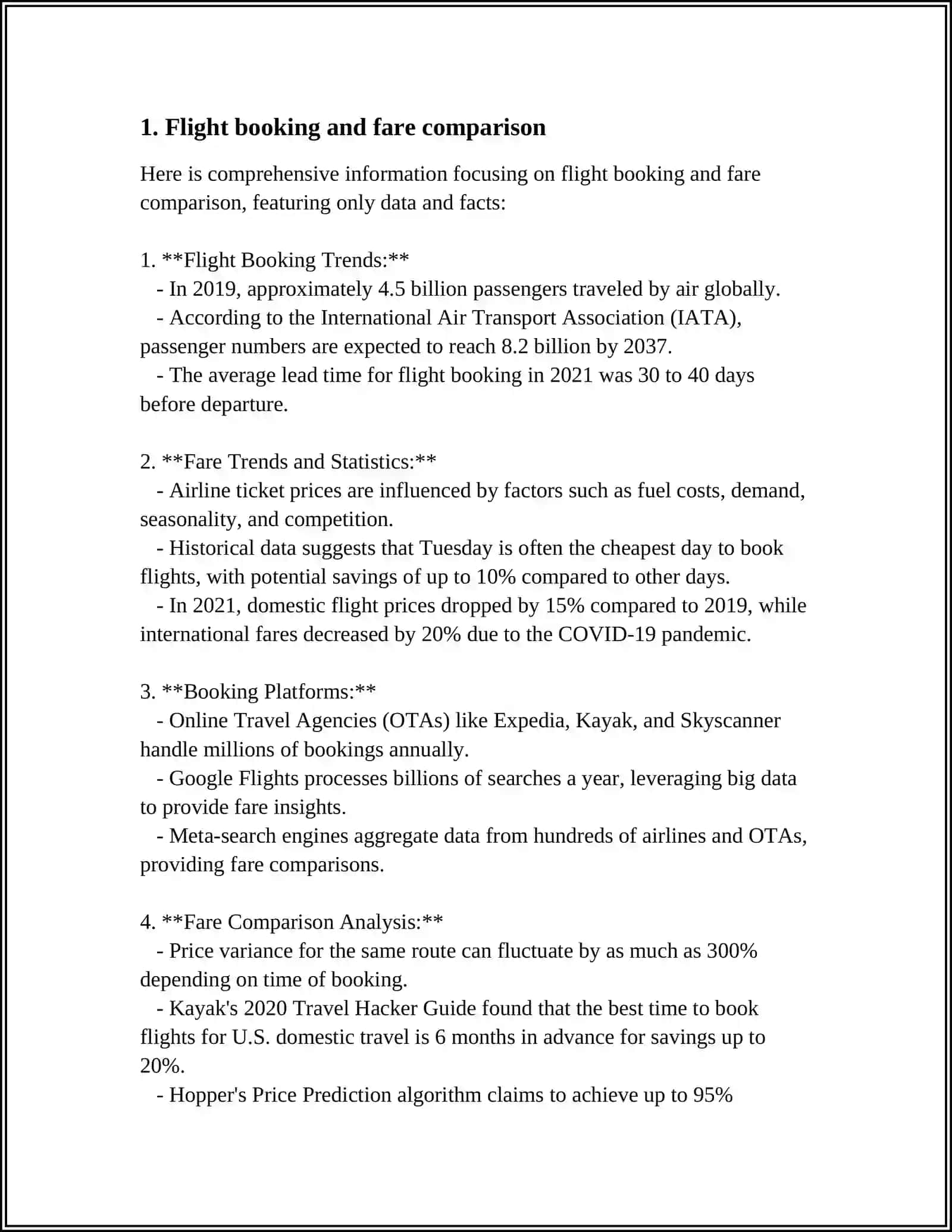 Flight Booking and Fare Comparison 3