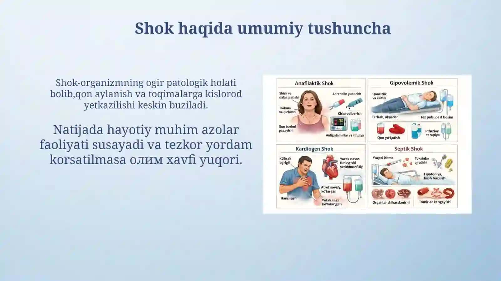 Shok holati va uning turlari 3