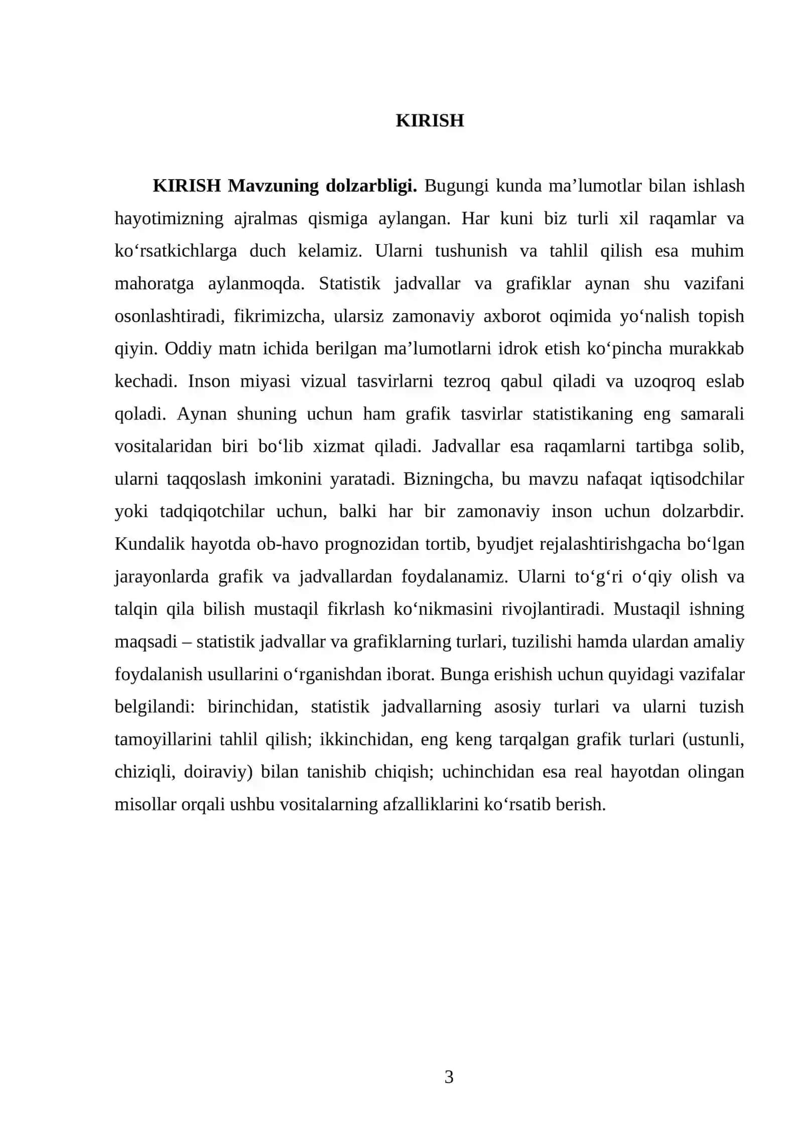 Statistik jadvallar va grafiklar 3
