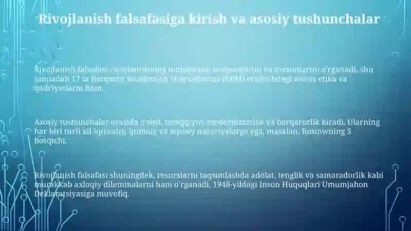 Rivojlanish Falsafasi 3