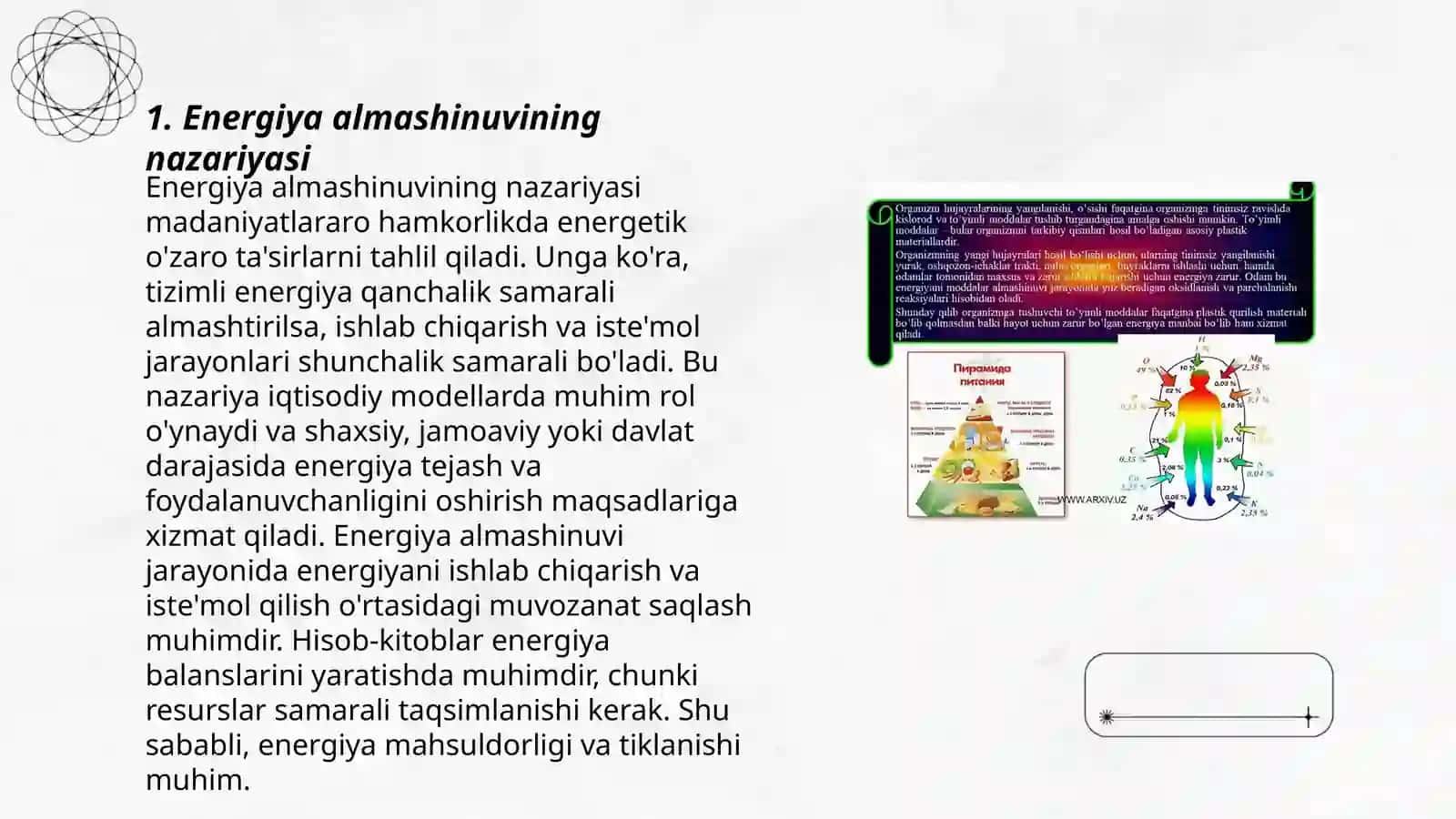 Energiya almashinuvining boshqarilishi 3