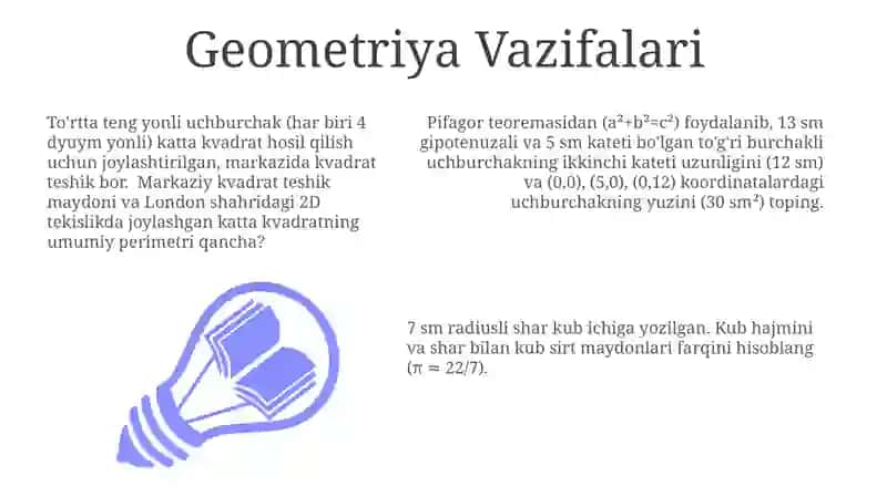 Matematik boshqotirmalar 3