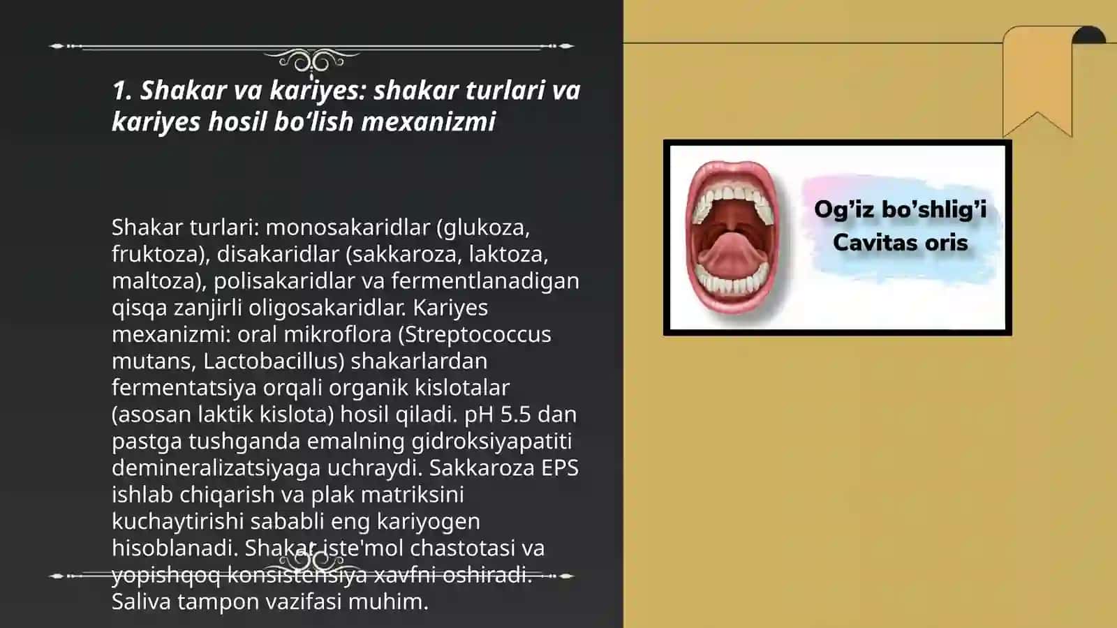 Karie va ovqatlanish 3