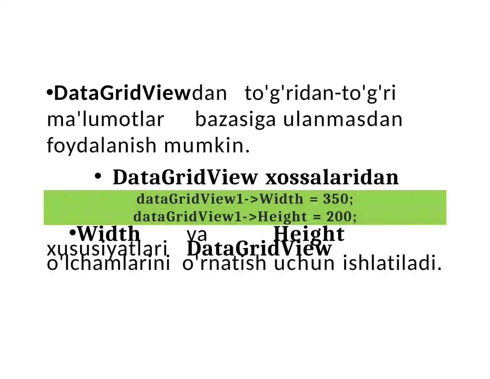 DataGridView komponentasi 3