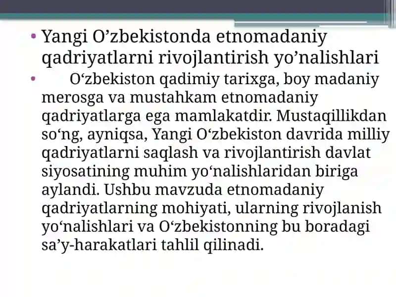 Yangi O’zbekistonda etnomadaniy qadriyatlar rivoji 3
