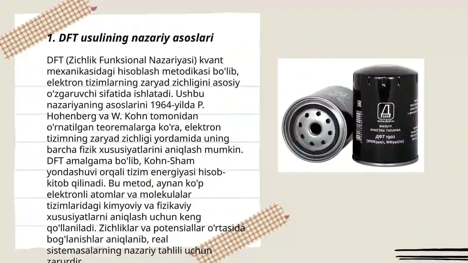 Kompyuter kimyosida DFT usuli 3