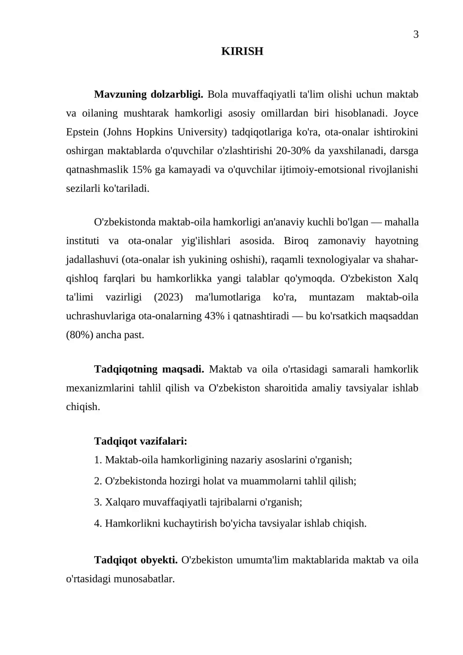 "Maktab va oila o'rtasidagi hamkorlik mexanizmlari" 3
