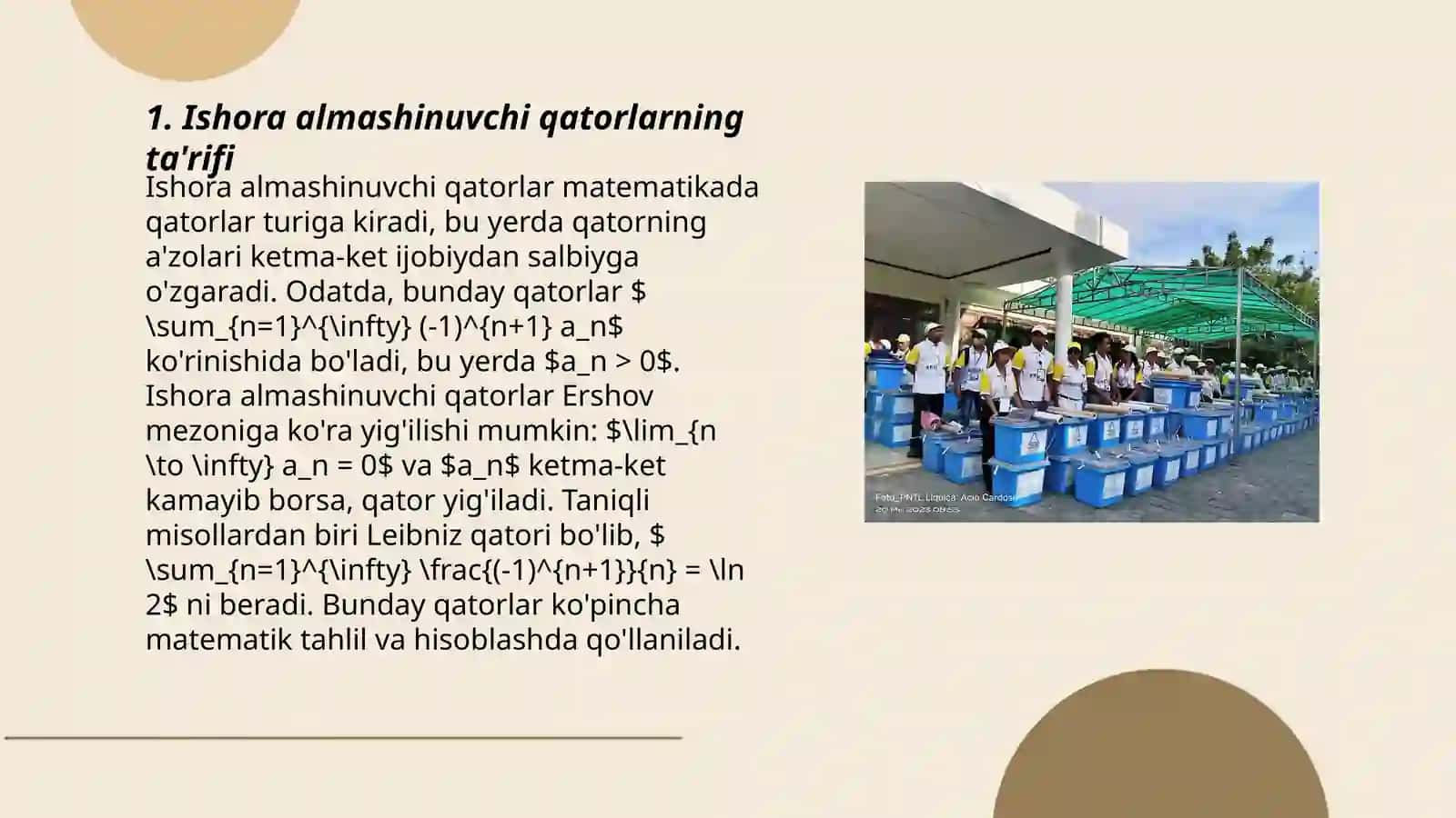 Ishora almashinuvchi qatorlarga doir taqdimot tayyorlash 3