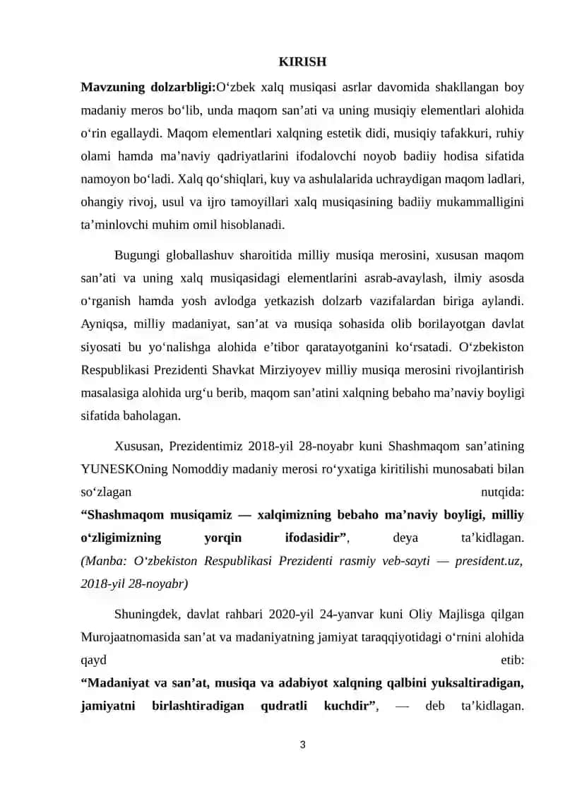 O’zbek xalq musiqasida maqom elementlari 3