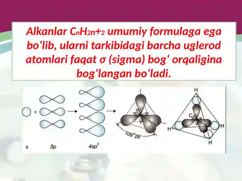 Alkanlarning umumiy formulasi va gomologik qatori 3