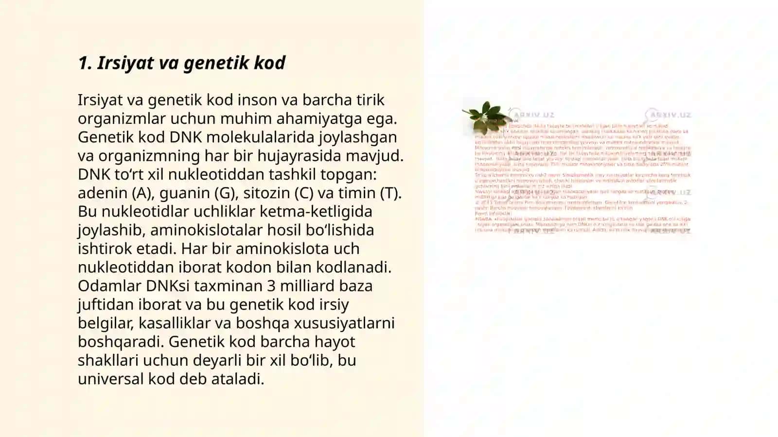 Irsiyat va ozgaruvchanlik 3