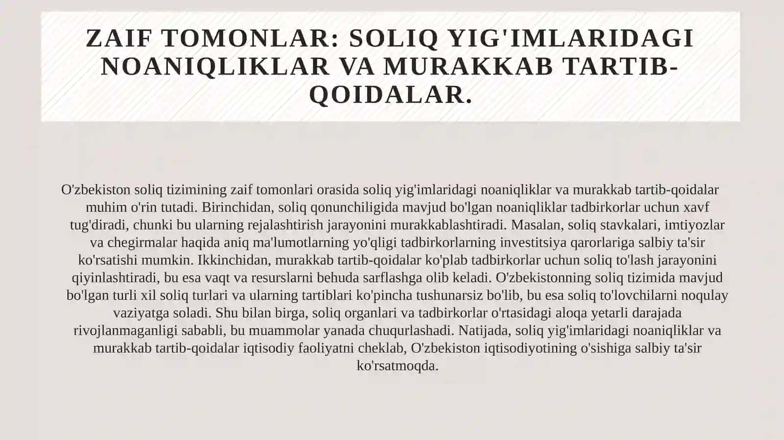 O'zbekiston Soliq tizimi SWOT tahlili.li 3