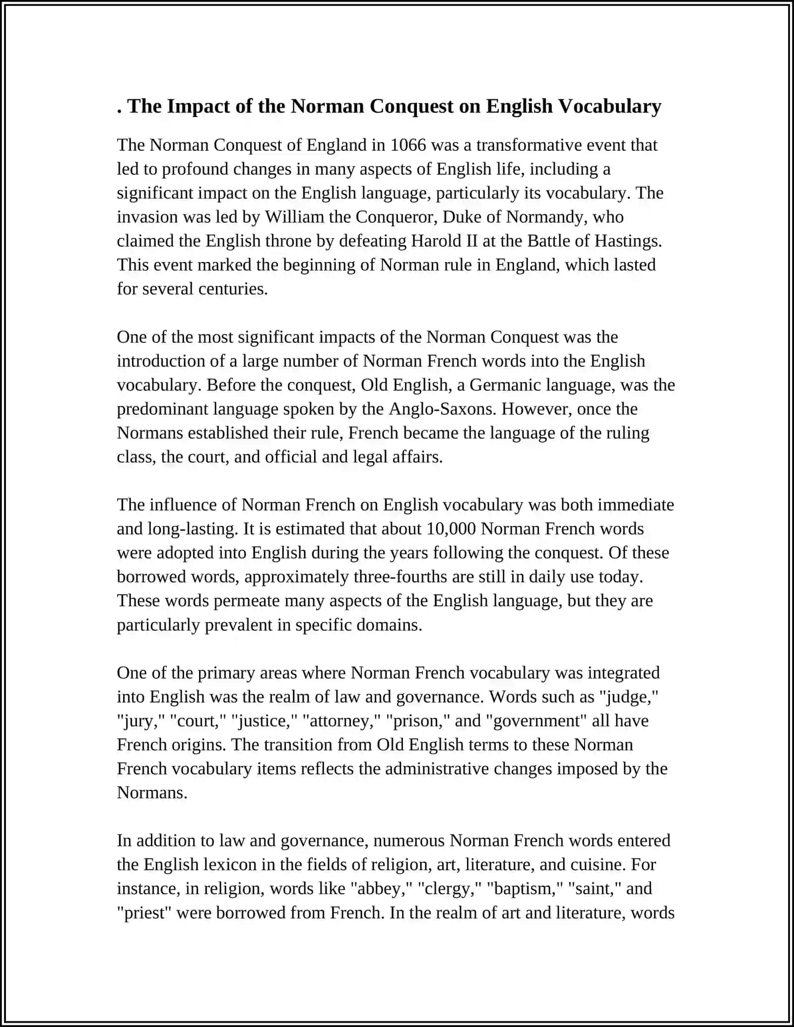 Foreign Influence on the Development of the English Language 3