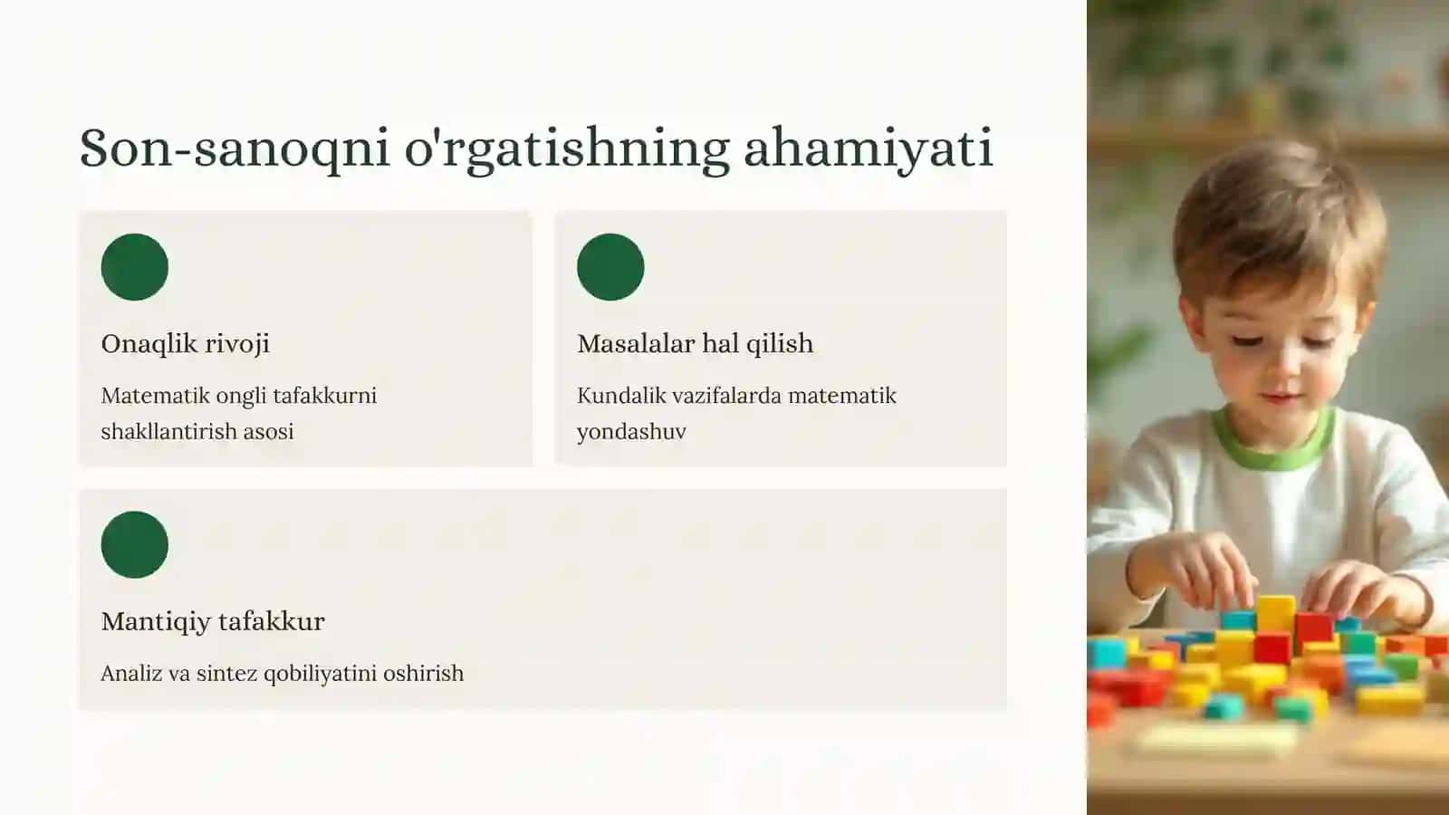 Bolalarda son-sanoq bilimlarini shakllantirish 3